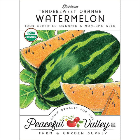 Tendersweet Orange Watermelon Seeds (Organic)