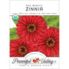 Organic Zinnia, Red Beauty (pack)