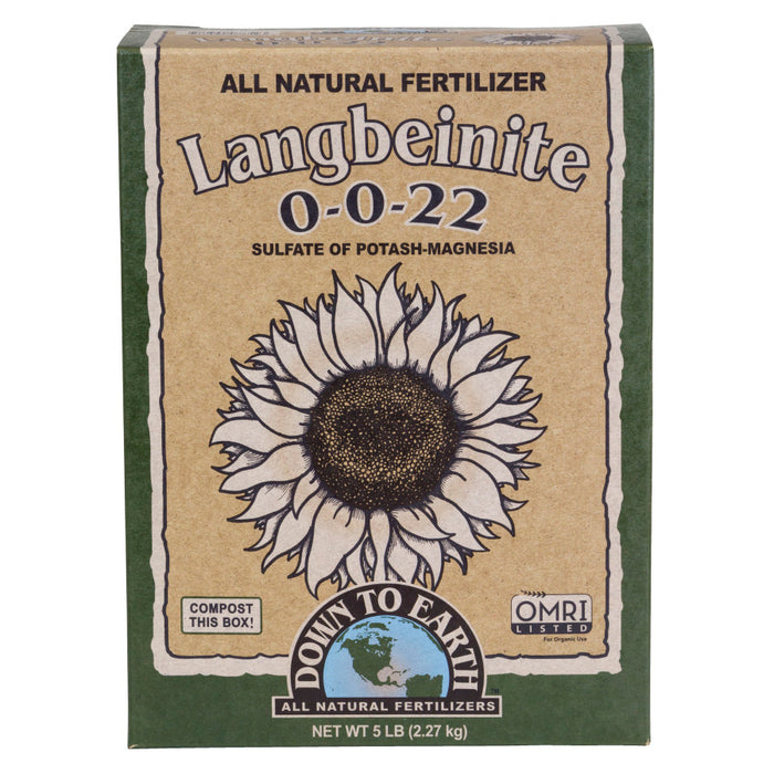 Down To Earth Langbeinite Sulfate of Potash-Magnesia (0-0-22) - 5 lb